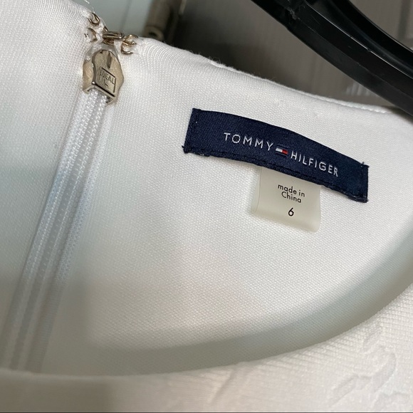 Tommy Hilfiger Ivory / Winter White Textured Sheath Dress Size 6 - Picture 7 of 12